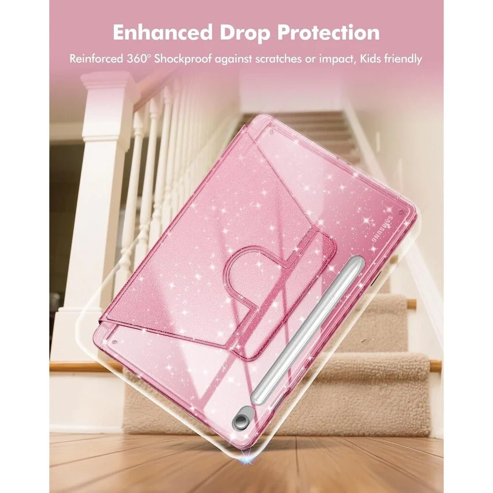 Case for Samsung Galaxy Tab S10 Lite 10.9 Inch with S Pen Holder, Glitter Cover